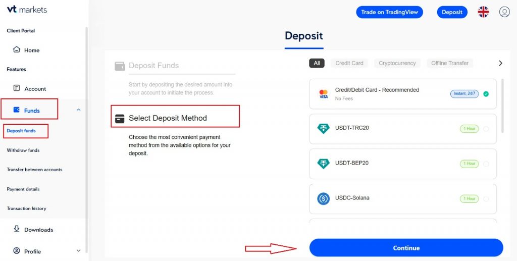 Deposit 2 VT